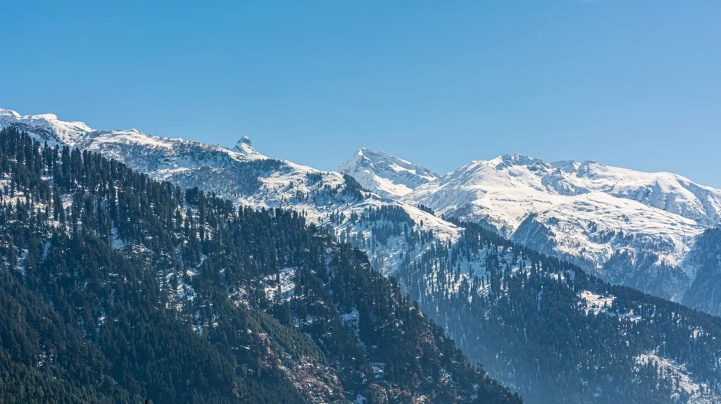 Beautiful snow of Himachal Pradesh in January