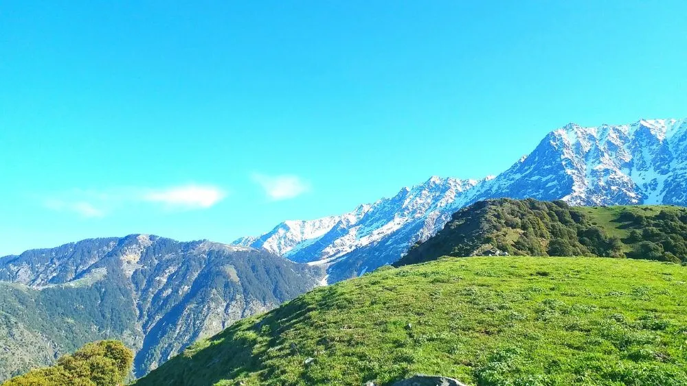 Dhauladhar view of Dharamshala in January