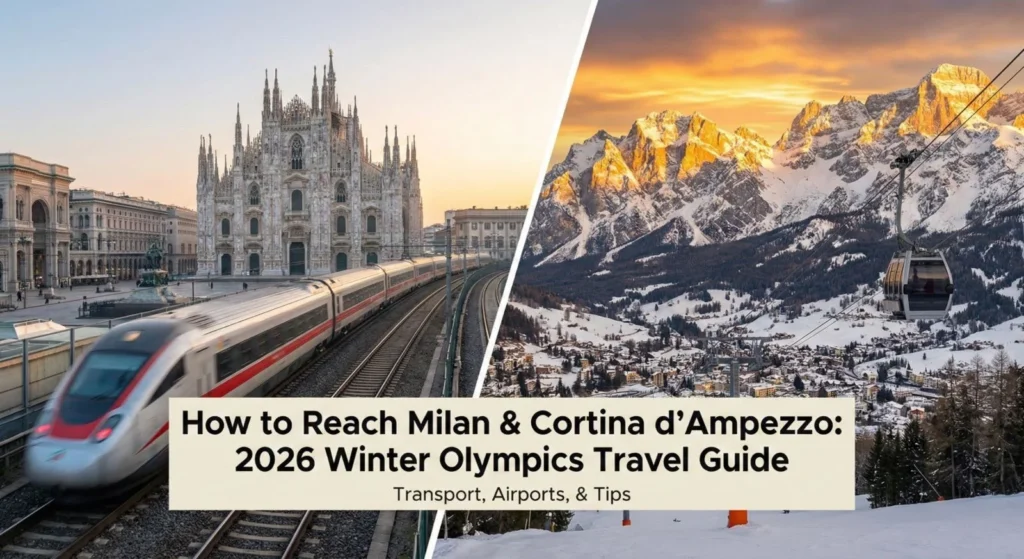 How to reach Milan and Cortina d'Ampezzo